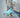 Jupe papillon aqua