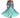 Jupe papillon aqua