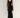 robe longue drapée noir