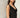 robe longue drapée noir